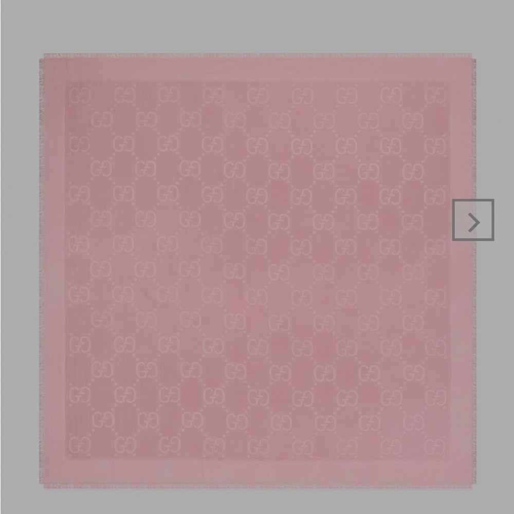 Pink Gucci monogram scarf